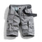 Cargo Shorts with Belt for Men - Grey