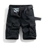 Cargo Shorts with Belt for Men - Black
