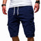 Cargo Shorts with Drawstring for Men - Dark Blue