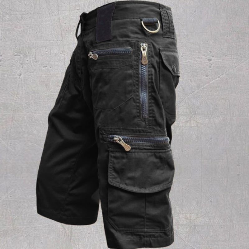 Cargo Shorts with Multi Pockets for Men - Black