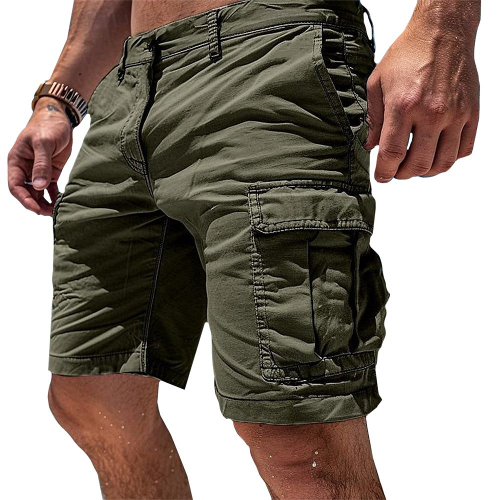 Cargo Shorts with Utility Pockets for Men - Army Green