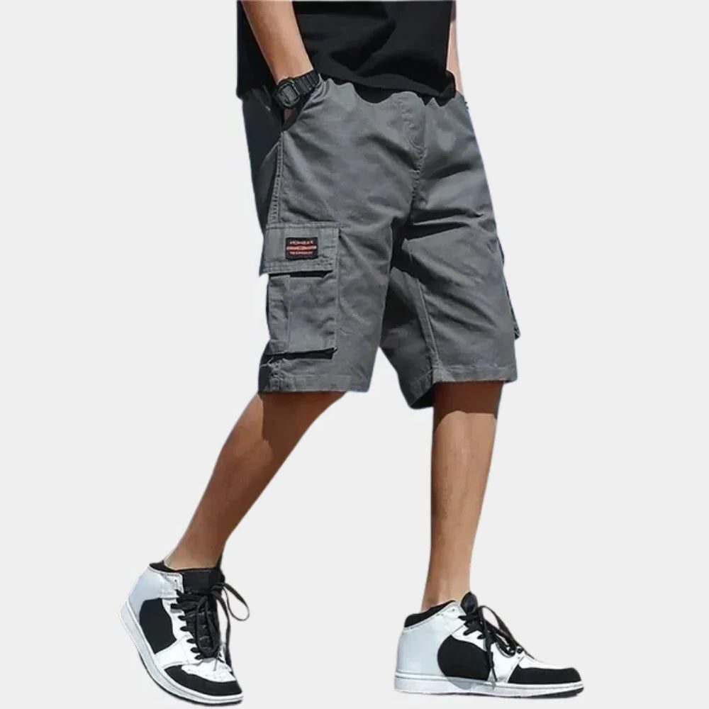 Cargo Shorts with Welt Pockets for Men - Grey