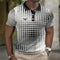 Checkered Polo Shirt for Men - White