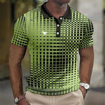 Checkered Polo Shirt for Men - Green