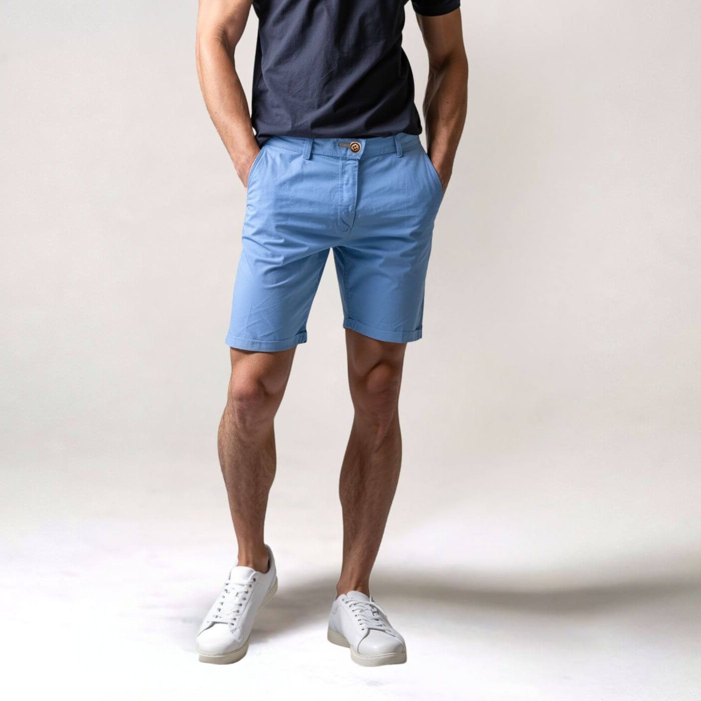 Chino Shorts with Welt Pockets for Men