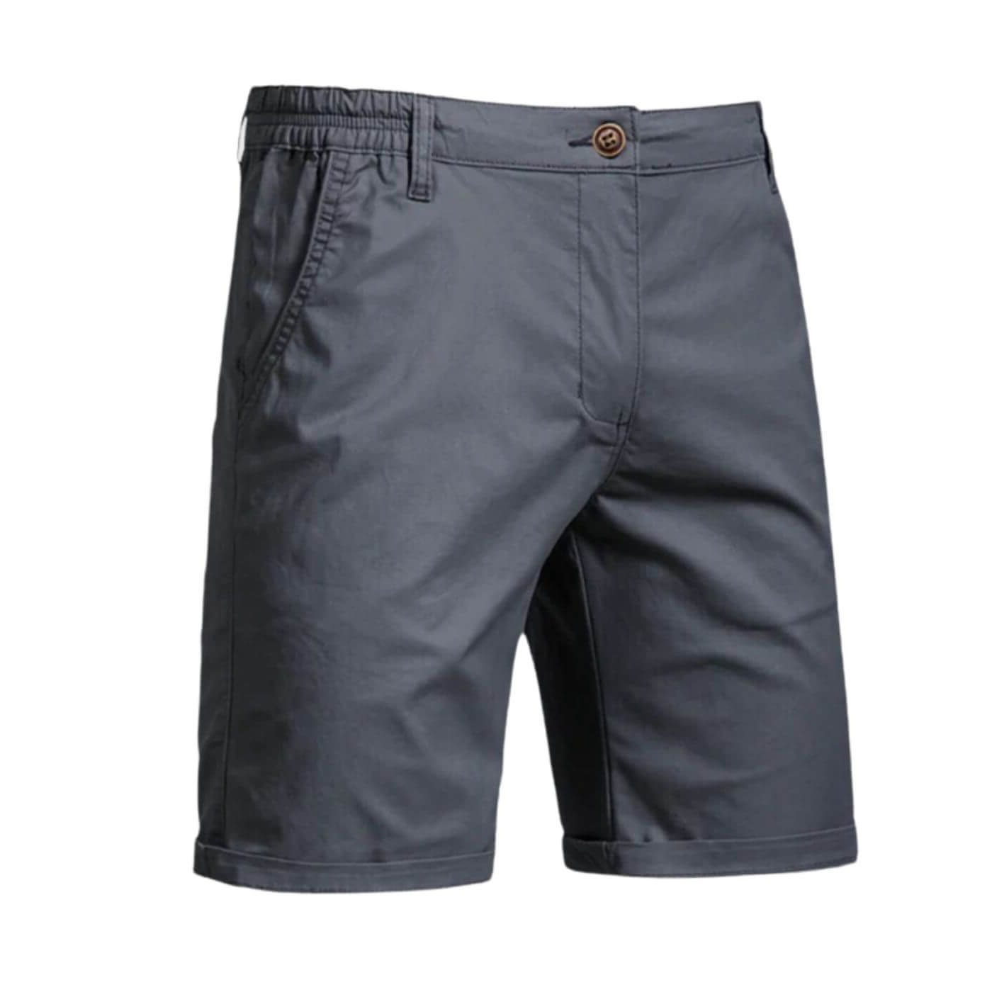 Chino Shorts with Welt Pockets for Men - Gray