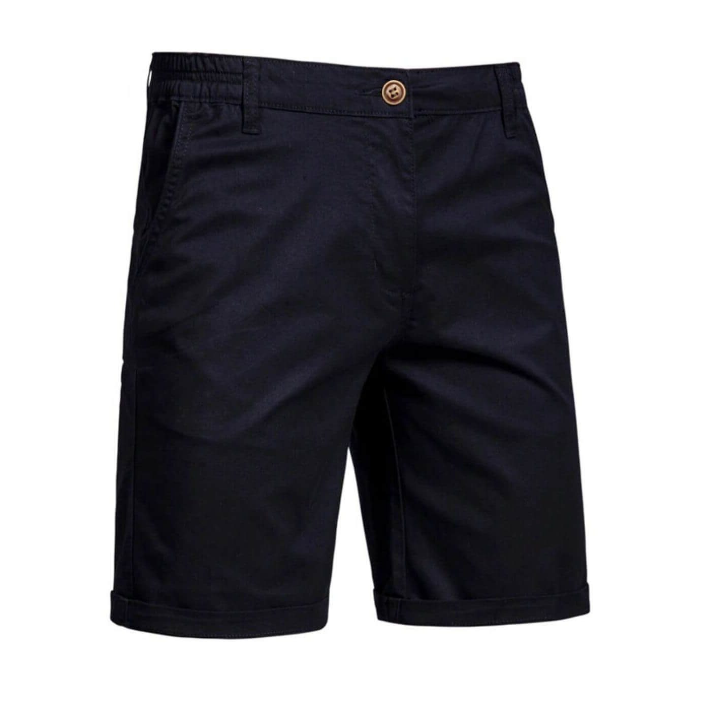Chino Shorts with Welt Pockets for Men - Black