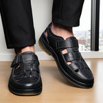 Closed Toe Strappy Leather Sandals for Men
