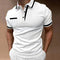 Contrast Collar Short Sleeve Polo Shirt for Men