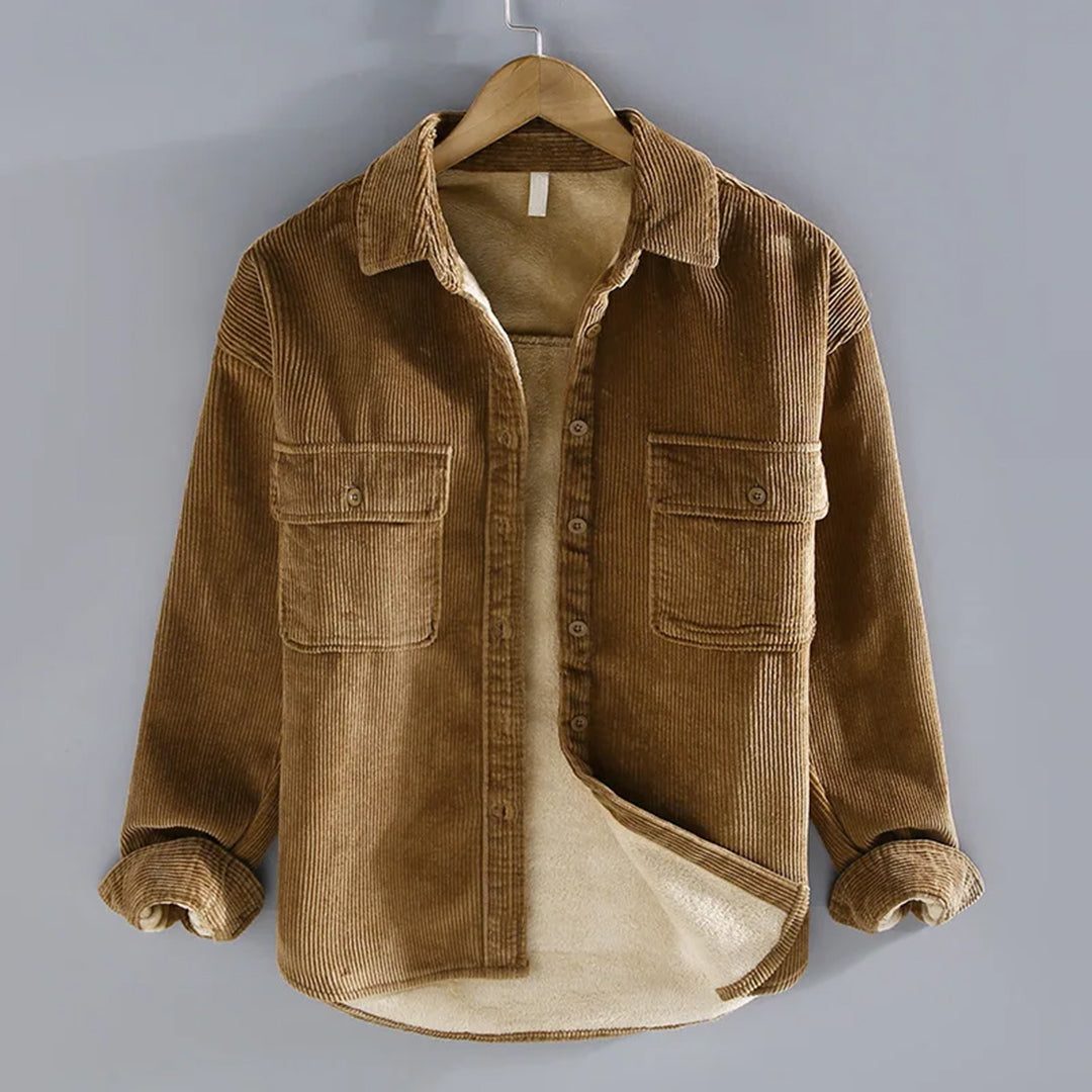 Corduroy Button-Down Overshirt for Men
