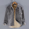 Corduroy Button-Down Overshirt for Men - Gray