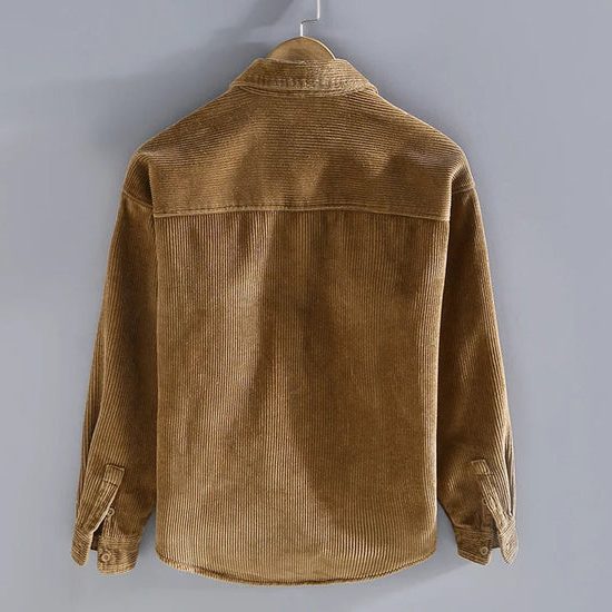 Corduroy Button-Down Overshirt for Men - View 5