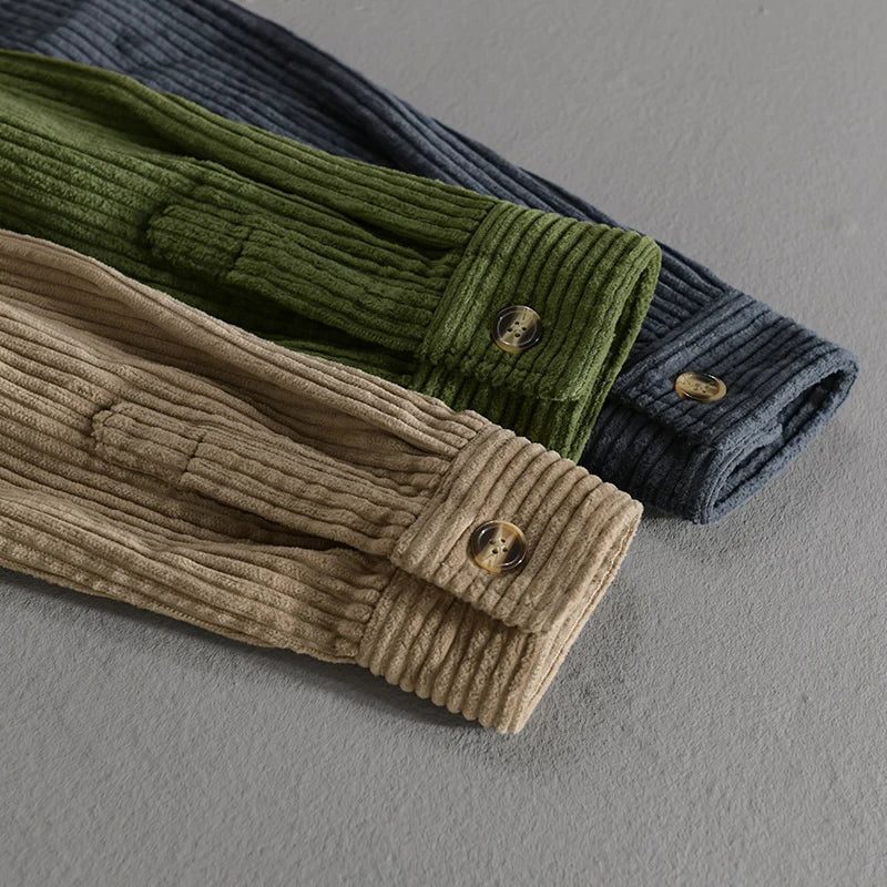 Corduroy Button-Down Shirt for Men - View 7