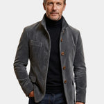 Corduroy Button-Front Blazer for Men