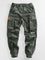 Corduroy Cargo Trousers with Multiple Pockets for Men - Green