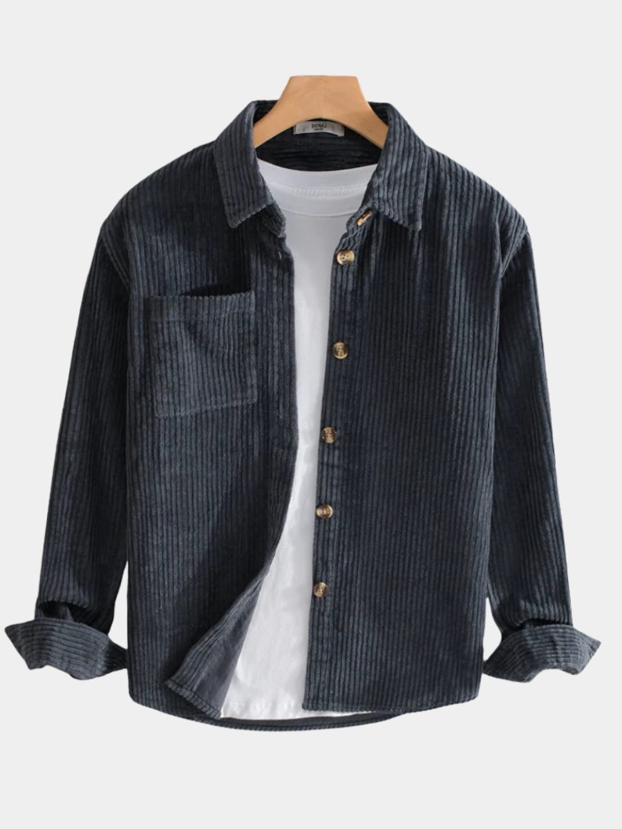 Corduroy Relaxed Fit Overshirt for Men