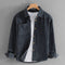 Corduroy Relaxed Fit Overshirt for Men - Navy Blue