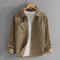 Corduroy Relaxed Fit Overshirt for Men - Khaki