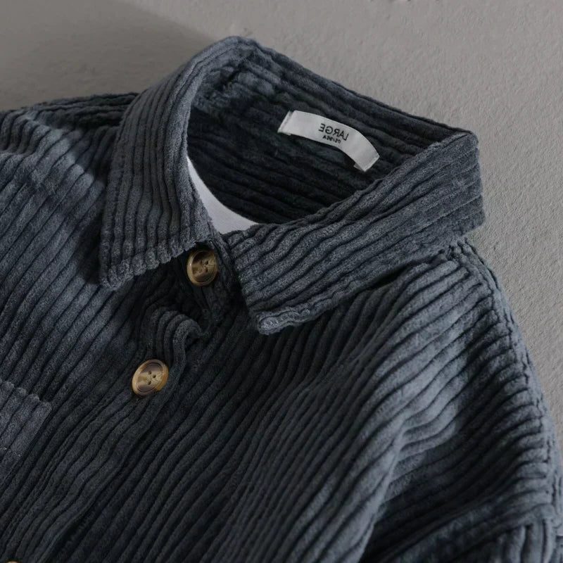 Corduroy Relaxed Fit Overshirt for Men - View 5
