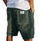 Corduroy Shorts with Welt Pockets for Men - Dark Green