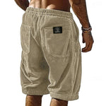 Corduroy Welt Pocket Shorts for Men - Khaki