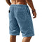 Corduroy Welt Pocket Shorts for Men - Light Blue