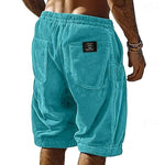 Corduroy Welt Pocket Shorts for Men - Lake Blue