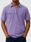 Cotton-Denim Chest Pocket Polo Shirt for Men - Purple