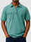 Cotton-Denim Chest Pocket Polo Shirt for Men - Teal