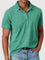 Cotton-Denim Short Sleeve Polo Shirt for Men - Green