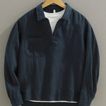 Cotton-Linen Popover Shirt for Men