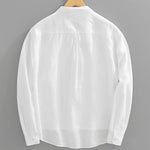 Cotton-Linen Popover Shirt for Men - View 3