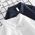 Cotton-Linen Popover Shirt for Men - View 5