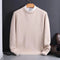 Crew Neck Ribbed Knit Jumper for Men - Off White