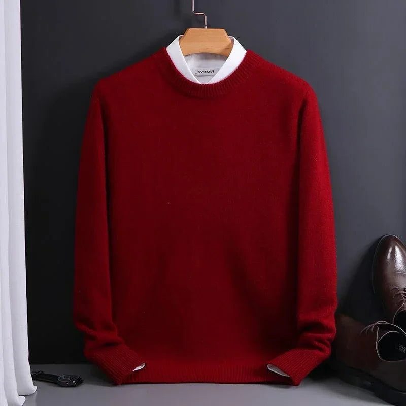 Crew Neck Ribbed Knit Jumper for Men - View 4