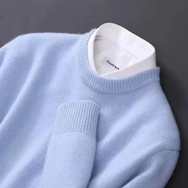 Crew Neck Ribbed Knit Jumper for Men - View 5