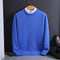Crew Neck Ribbed Knit Jumper for Men - Blue
