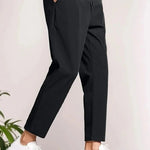 Cropped Tapered Leg Trousers for Men