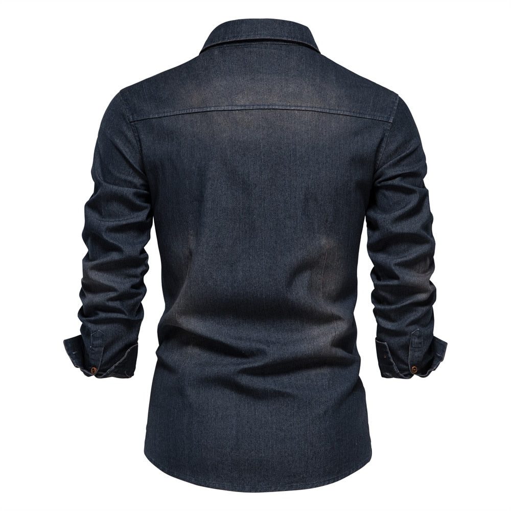Button-Down Denim Shirt for Men - View 6