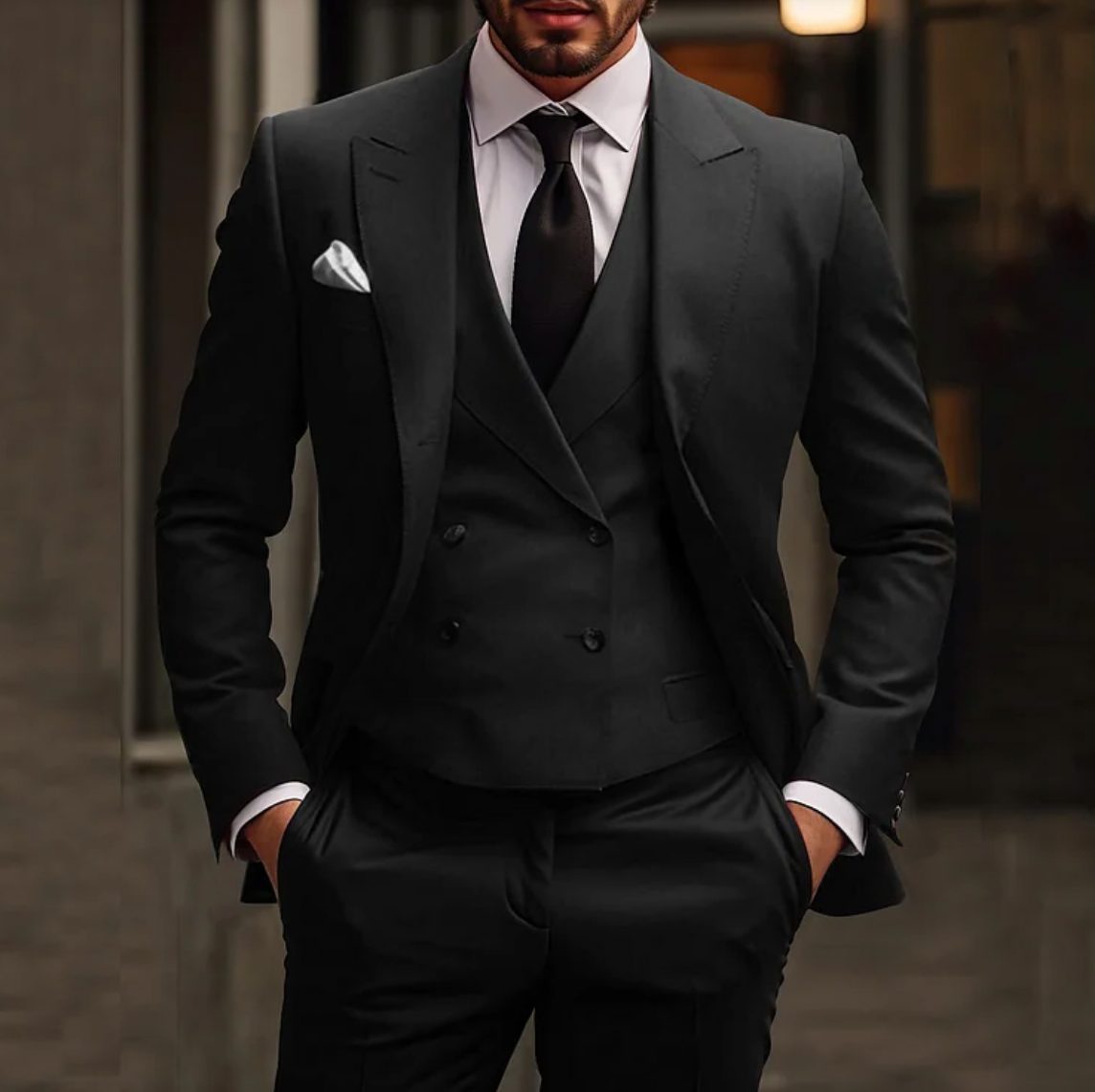 Double-Breasted Blazer Set for Men