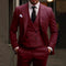 Double-Breasted Blazer Set for Men - Burgundy