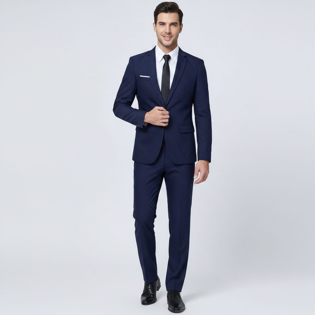 Double-Breasted Suit Set for Men