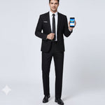 Double-Breasted Suit Set for Men - View 3