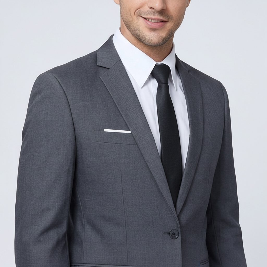Double-Breasted Suit Set for Men - View 4