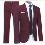 Double-Breasted Suit Set for Men - Rot