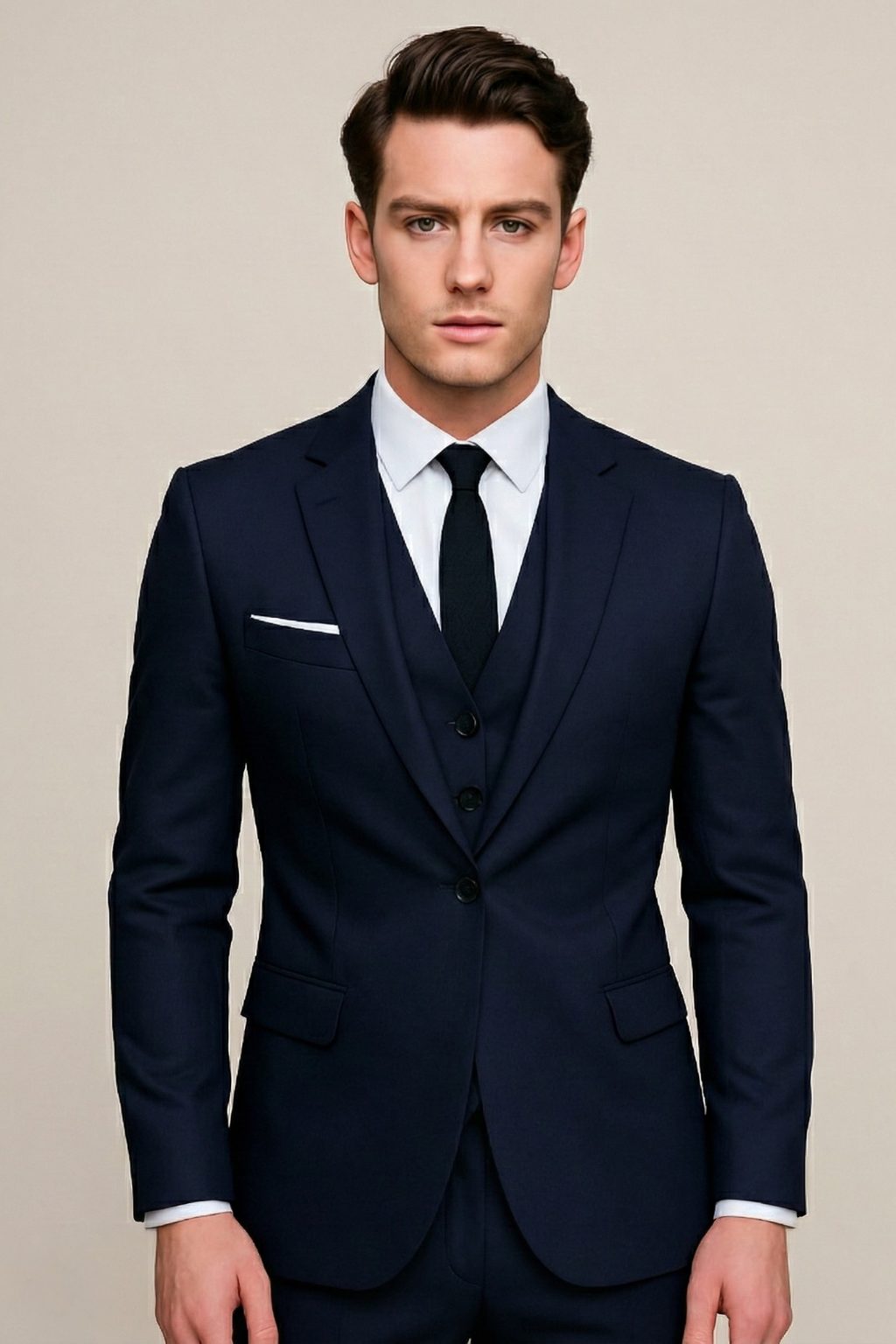 Double-Breasted Three-Piece Suit for Men