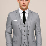 Double-Breasted Three-Piece Suit for Men - Grey