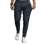 Drawstring Straight Leg Chino Trousers for Men - View 4