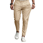 Drawstring Straight Leg Chino Trousers for Men - View 7