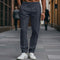Drawstring Straight Leg Chino Trousers for Men - Navy Blue